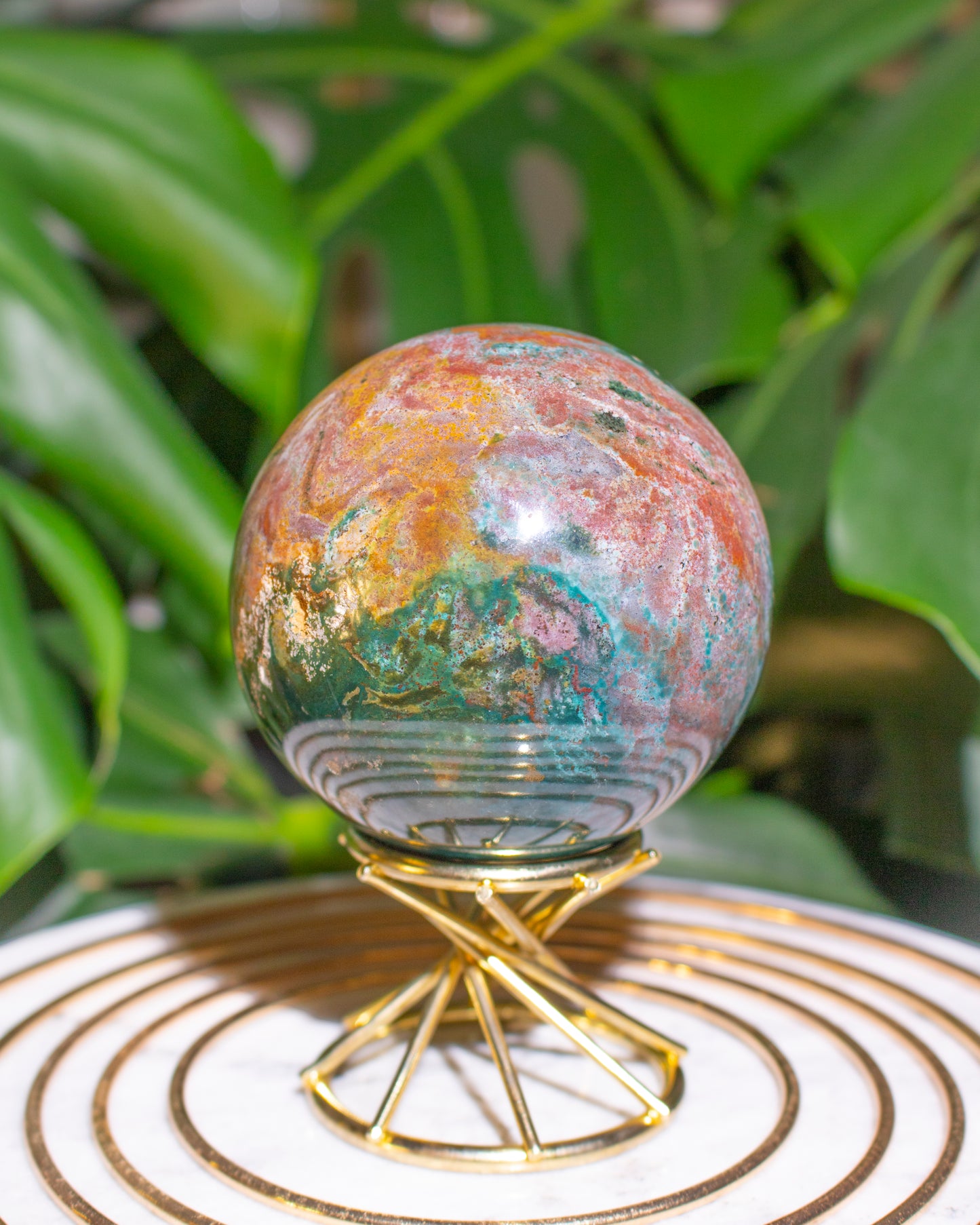 Ethereal & Earthy Ocean Jasper Sphere