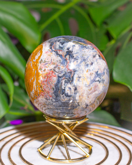 Moody Fairy Garden Ocean Jasper Sphere