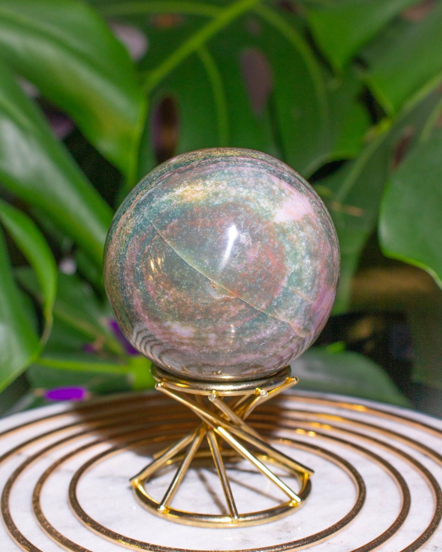 Rainbow Jupiter Planet Ocean Jasper Sphere