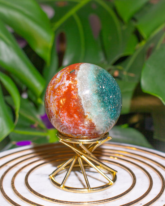 Mars Planet Ocean Jasper Sphere