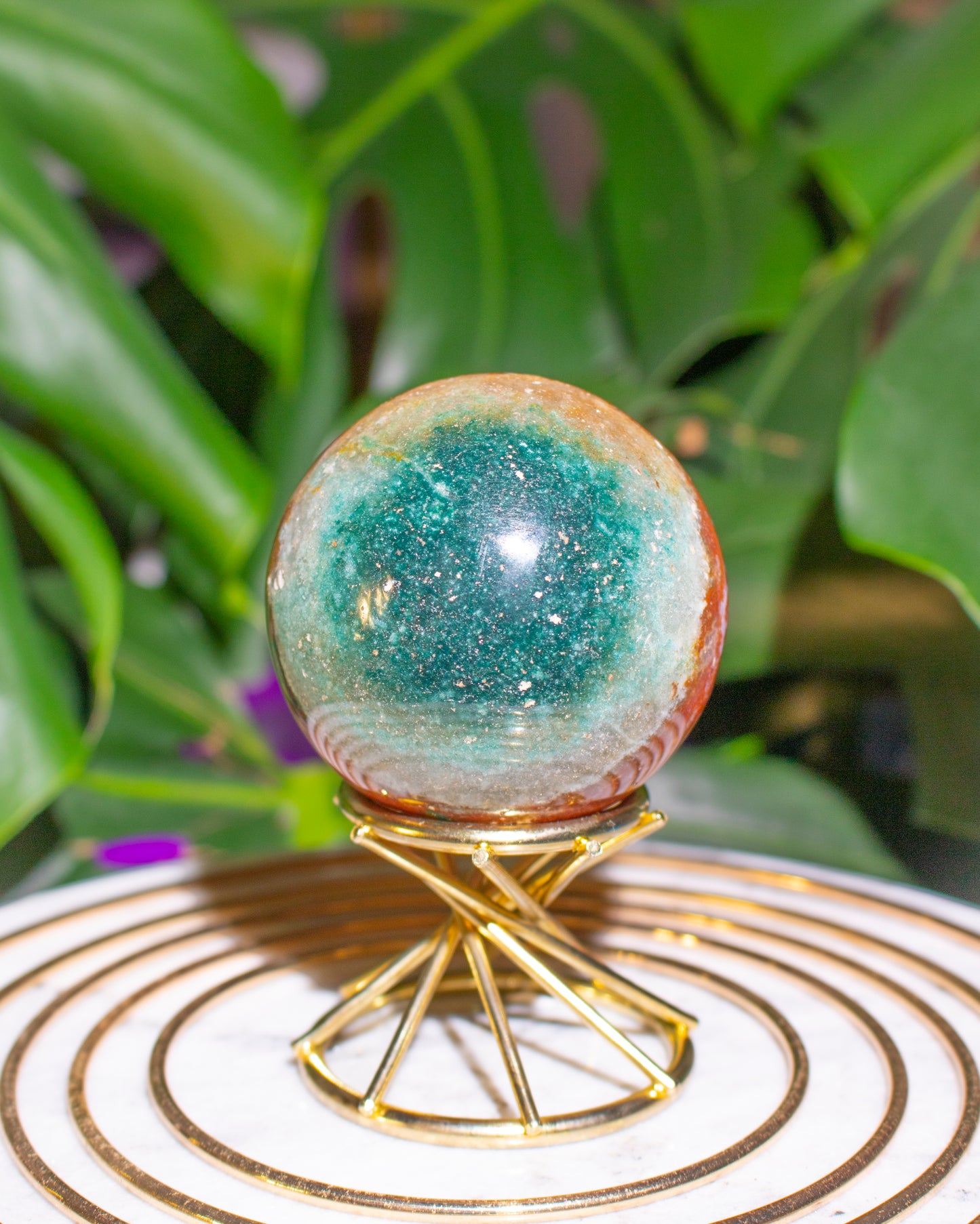 Mars Planet Ocean Jasper Sphere