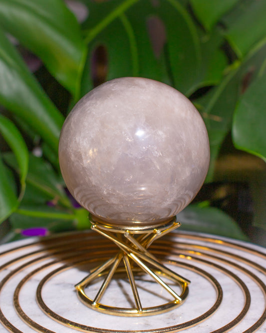 Blue Grey Rose Quartz Sphere