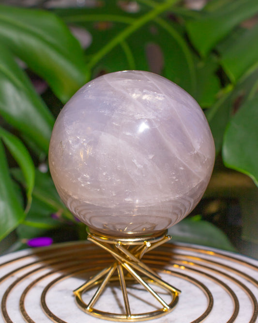Large Blue Rose Quartz Sphere (#2)