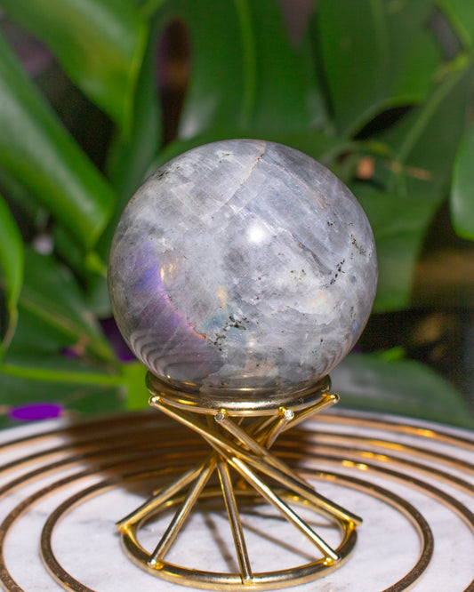 Small Purple Flash Labradorite Sphere