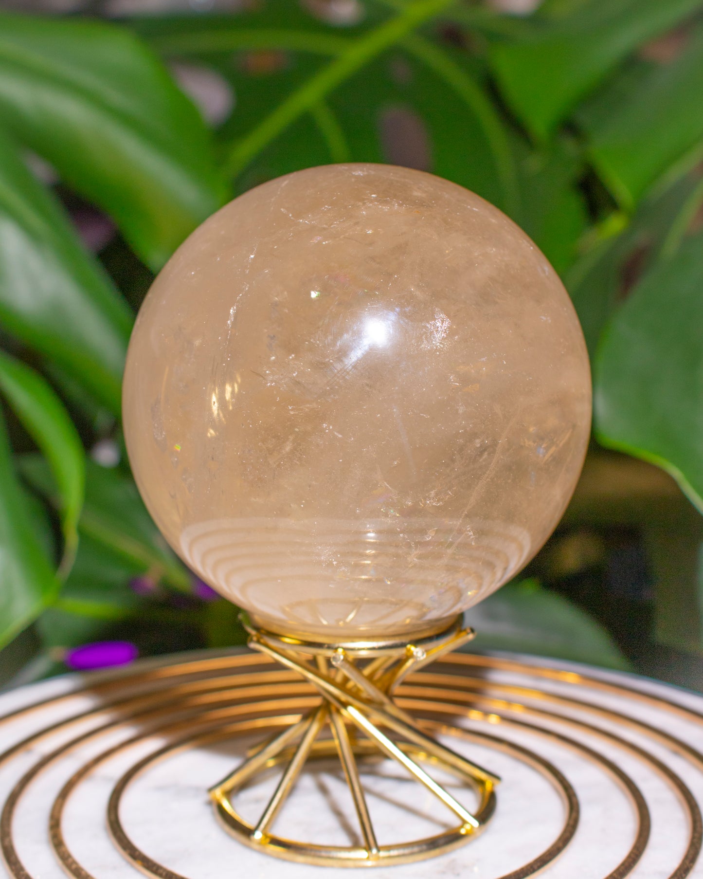 Large Natural Brazilian Citrine Sphere