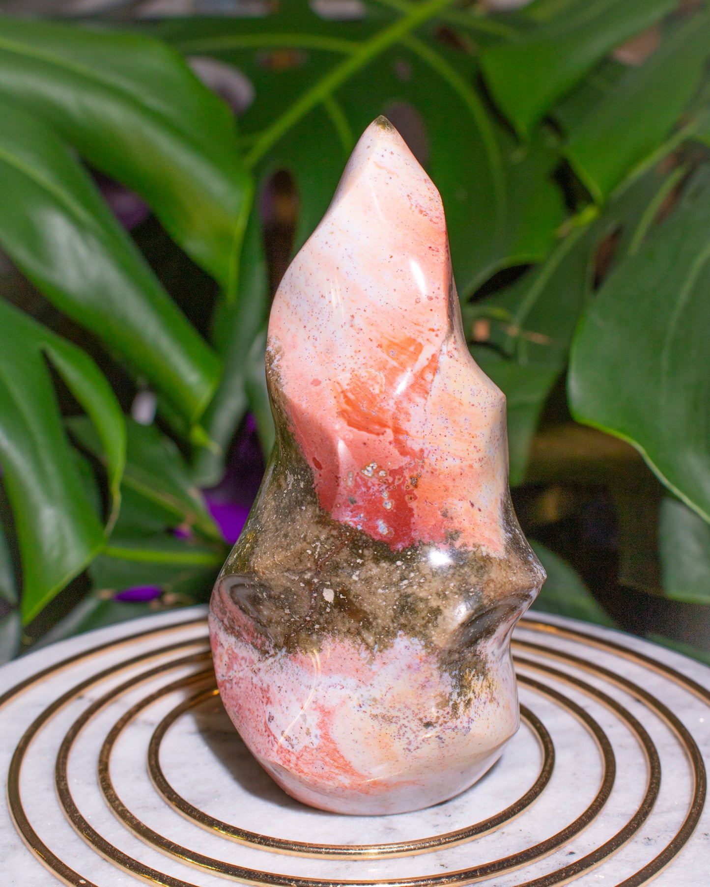 Fiery & Pastel Ocean Jasper Flame