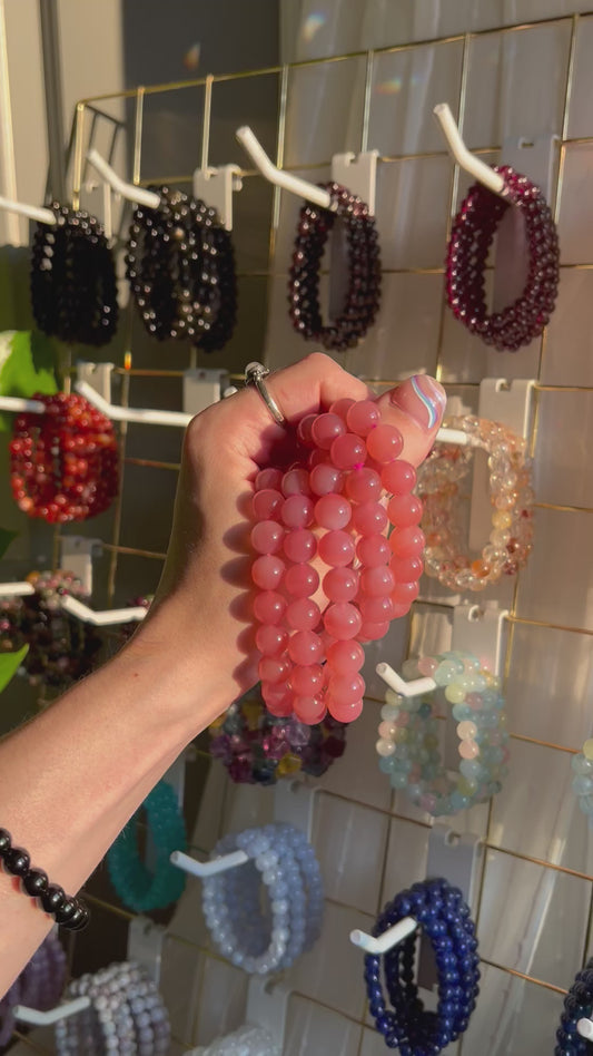 Pink Yanyuan Agate Bracelet