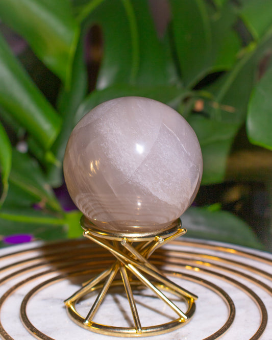 Small Blue Grey Rose Quartz Sphere (#2)