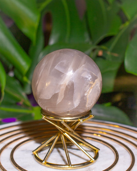 Small Blue Grey Rose Quartz Sphere (#2)