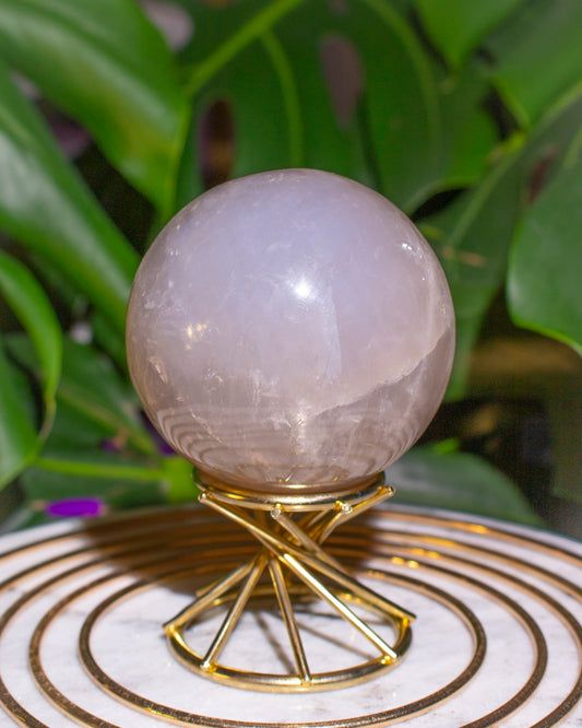 Blue Grey Rose Quartz Sphere