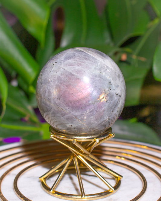 Small Purple Flash Labradorite Sphere