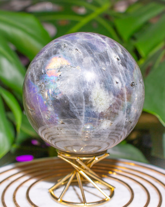 Large Purple Flash Labradorite Sphere