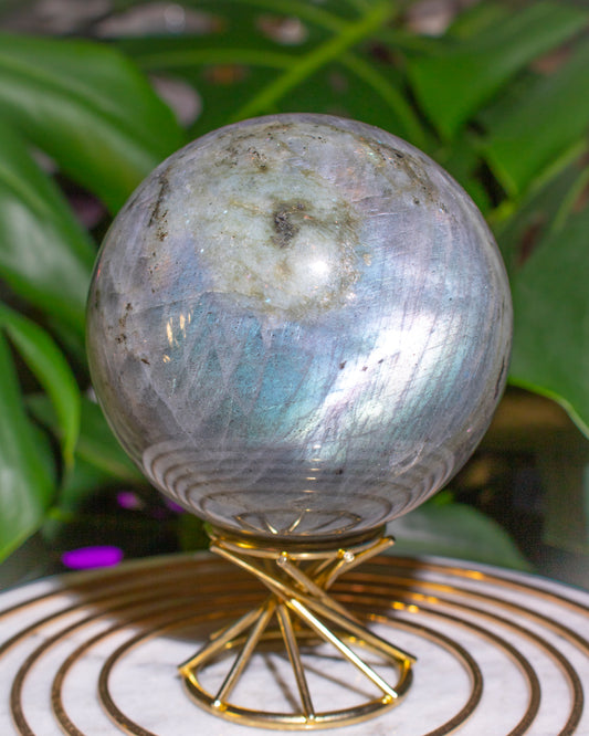 Large Pastel Mermaid Flash Labradorite Sphere