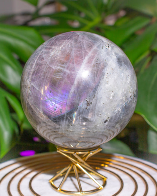 Large Purple Flash Labradorite Sphere (B)