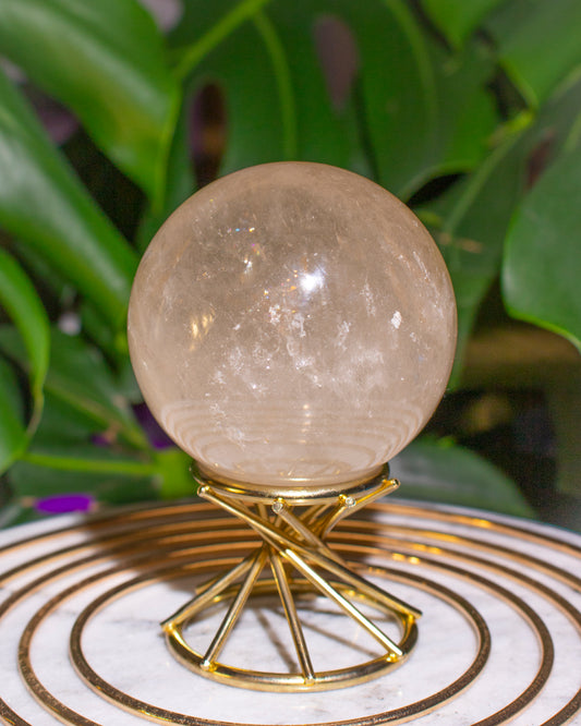 Medium Natural Brazilian Citrine Sphere