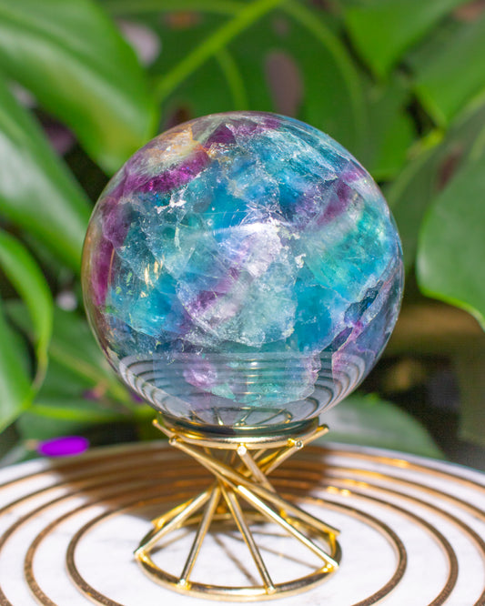 Rainbow Blue Fluorite Sphere