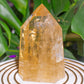 Large Natural Brazilian Rainbow Citrine Tower
