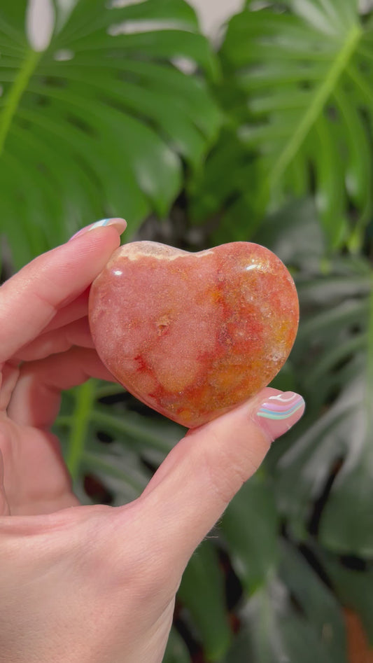 Deep Red Pink Amethyst Heart